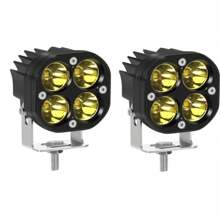 2pcs 3-Inch 40W LED Cube Pod Work Light Strip Driving Light Amber Off-Road 4000LM For 4WD Truck SUV ATV Shipshan Rock