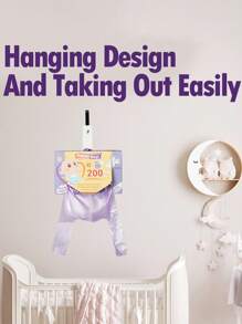 1 Box Unisex Baby Diaper Disposal Bags, 200pcs