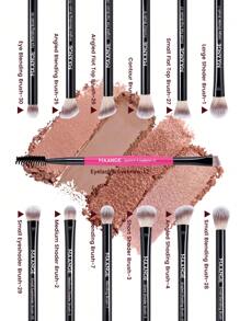 MAANGE 13pcs Pro Eye Makeup Brushes Set For Eyeshadow Concealer Highlight Cosmetics Blending Liquid Cream Products Beauty Tool Brush For Travel, Makeup Reapply Of Party - 玫紅色 - 查看 2