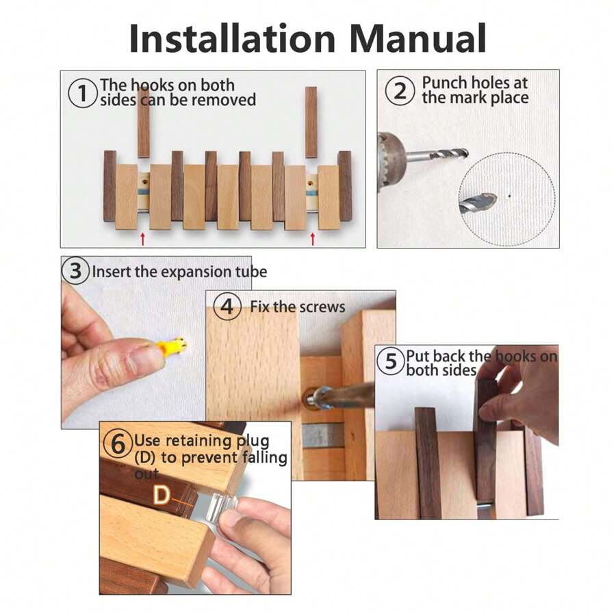 Coat Rack Wall Mount Wood Wood Coat Rack Wall Mount With 6 Flip Down