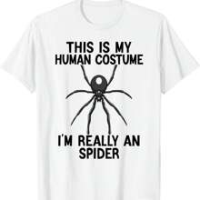 Simple Halloween Costumes For Men Women Funny Spider Costume T-Shirt