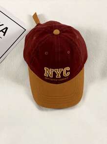 قبعة بيسبول أمريكية مطرزة بحرف واحد ، مناسبة للخروج والسفر والإطلالات اليومية