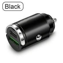 XJDR 1个二合一车载充电器，12-24V USB Type-C 快充车载手机充电器适配器，兼容 和 iPad，支持 QC 3.0 快充。 - A - 查看 6