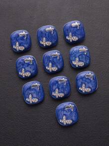 4pcs/Pack Luxury Metal Flower Decoration Buttons With Rhinestone, Fashion Accessory For Coat, Shirt, Sweater, Jacket And Bags, DIY Jewelry Sewing Crafts