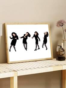 1pc Movie Dance Art Poster: Frameless Wall Decor, Modern Funny Artistic Wall Decor, Office, Bedroom Wall Art, Living Room Wall Decor, Dining Room Wall Decoration, Kitchen Decorative, Study Room, Corridor, Dormitory Decoration, Ideal Gift For Friends, Wall Arts, Wall Decoration, Home Decoration, Room Decoration Canvas Painting ,Posters,Frameless Gifts Birthday Graduation