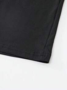 Girls' Sports Style T-Shirt With Yoga & Gymnastics Pattern, Activewear Top