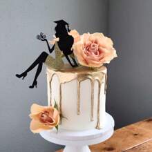 1pc/3pcs/5pcs Female Doctoral Cake Topper For Graduation Party Baking Cake Decorations - Multicolor - View 2