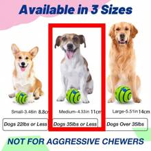 1 pieza Pelota interactiva para mascotas que hace ruido, juguete de persecución para mascotas, pelota de entrenamiento de IQ para perros, juguete de masticación para perros, suministros de entrenamiento de contacto, adecuado para perros de tamaño grande y mediano