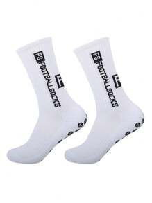 1 pereche de șosete de fotbal adezive antiderapante, șosete de antrenament sportiv profesional, cu fund gros, cu prosop, care absoarbe umezeala, respirabile, rezistente la mirosuri, pentru sală, toamnă