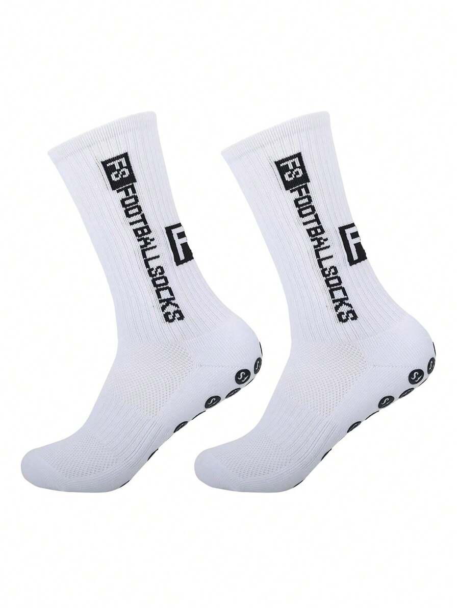 1 pereche de șosete de fotbal adezive antiderapante, șosete de antrenament sportiv profesional, cu fund gros, cu prosop, care absoarbe umezeala, respirabile, rezistente la mirosuri, pentru sală, toamnă