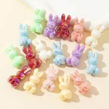 10 件发光兔子珠适用于 DIY 珠宝制作、手机链配件、手链、耳环、项链 - 彩色 - 查看 3
