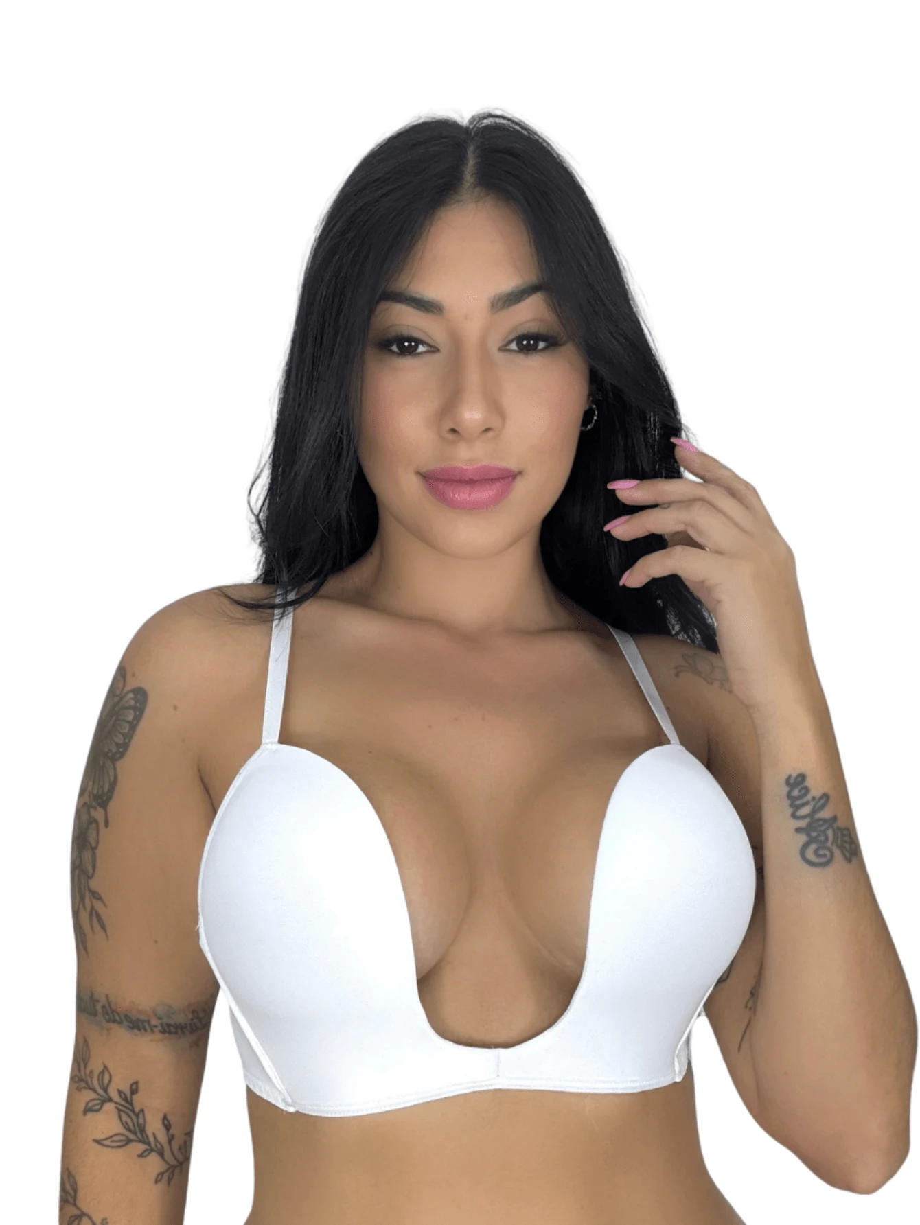 Deep U-Neck Bra With Underwire And High Support Cup With Push Up Effect - 白色 - 查看 1