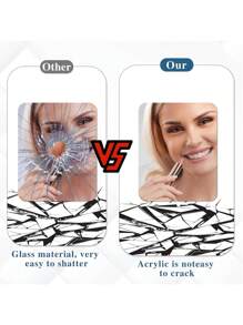 3pcs/Set DIY Mirror Stickers, Mini Oval Shaped Mirror, Acrylic Self-Adhesive Phone Back Makeup Mirror, Acrylic Material Phone Mirror Sticker,Makeup,Cheap,Room Decor,Vanity,Travel,Bedroom,Makeup Accessories,Mirror,Vanity Mirror