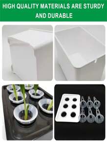 A Hydroponic Seedling Set For Home Gardening For Indoor/Outdoor Vegetable And Herb Planters That Require No Electricity And Are Made Of Plastic - Multicolor - View 5