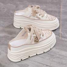 Women's Summer Slip-On Slippers, Thick Sole Comfortable, Hollow Vamp, Outdoor Water-Friendly, Indoor Casual All-Match Sandals