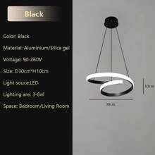 Luces colgantes LED minimalistas para decoración del hogar, candelabro moderno con aro, luz blanca/cálida de gel de sílice, lámpara colgante LED para decoración de sala de estar, cocina, isla, dormitorio, mesita de noche, comedor, restaurante. Lámpara colgante de lujo para decoración del hogar, sencillez, lámpara colgante semi empotrada para sala de exposiciones, escaleras, ático, dúplex, entrada, lámpara colgante para hotel, bar, decoración