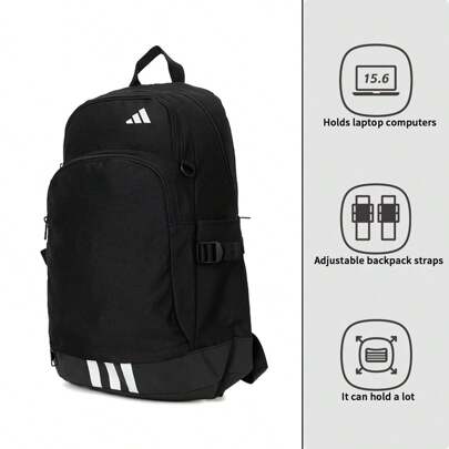 Adidas Mochilas escolares para hombres y mujeres, mochila deportiva de gran capacidad para estudiantes, JJ2061