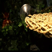 1pc Reptile Hammock Climbing Toy,Linen Reptile Hammock, Comfortable Lizard Lounger Climbing Toy, For Bearded Dragons And Other Reptiles, With Hermit Crab And Small Animal Hanging Bed,Natural Rattan Woven Hammock Mat For Reptiles And Small Pets