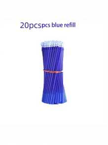 100支0.5毫米可擦凝胶笔芯 - 大容量蓝/黑色墨水，可水洗，非常适合学生书写！开学必备 - 彩色 - 查看 12