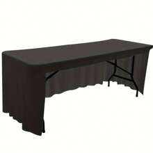 1 Pc Elastic Tablecloth - 1 Pack Elastic Tablecloth Skirt, Polyester Spandex Knitted, Suitable For General Occasions - Multicolor - View 4