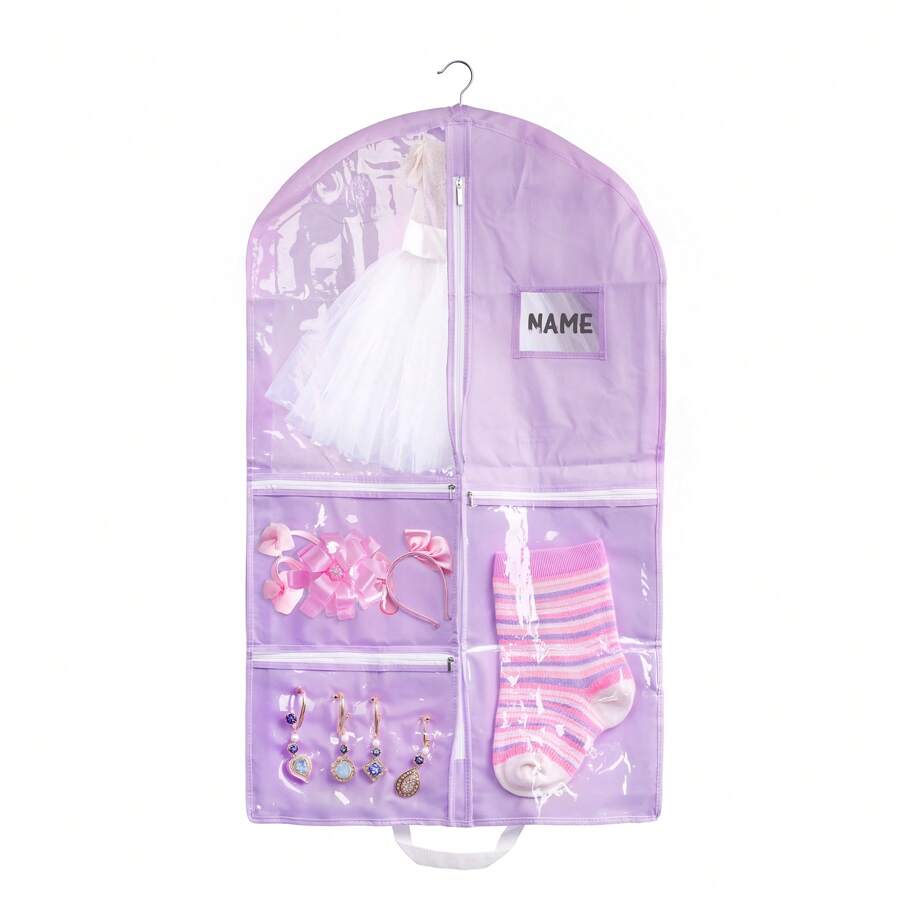 Dancer Costume Bag, Dance Travel Organizer With 3 Large Pockets For Large Capacity Dress Jacket Dancewear Costume Bag, Beautiful And Atmospheric - Màu tím - Xem 1