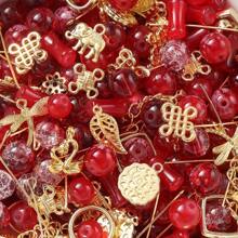 30g/Bolsa Juego de cuentas de cristal de vidrio y metálicas de colores surtidos - Kit de joyería DIY para hacer pulseras, tobillos y accesorios
