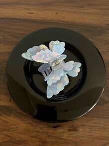 1pc Women's Butterfly Aurora Textured Medium Hair Claw Clip, Vintage Cute Style For Bun/Half-Up Hairstyles, Suitable For Everyday Use,Hair Accessories,Claw Clips,Hair Jaw Clip,Hair Clutch