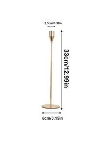 1/2/3/6 Pcs Candle Holder Set, Gold Metal Luxury Candle Stand, Home/Wedding/Romantic Dinner Decor, Room Decoration, Home Decor, Gift, Holiday Decoration