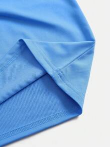 [Personalized Customized T-Shirt] DIY Pattern Customized T-Shirt, Round Neck T-Shirt, Four Seasons Knit Fabric, Regular Fit, With Exclusive Print Design, Suitable Ornamental,Dawg Stylish,Fashion,Hipster,Contracted,Easy Costume,Modest Fashion,Minimal Chic,Casual Custom,Unique,Personalized Ideal Gifts For Him Family,Boyfriend,Friends,Children - Baby Blue - View 10