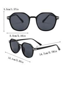 2 قطعة نظارات غير مصممة للرجال والنساء بإطار دائري كامل، إكسسوارات لقضاء العطلات والسفر وممارسة التصوير في الشوارع