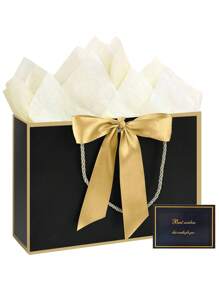 1/2/3sets, Large Paper Gift Bags - Comes With Tissue Paper And Greeting Cards - Valentine's Day Gift Bags - Portable Gift Bags With Handles - (Suitable For Women's Bridesmaids, Birthdays, Valentine's Day, Wedding Parties, Graduation Ceremony, Mother's Day)