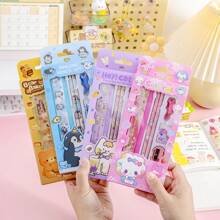 1 pieza Estuche para lápices con inspiración animal, que cumple con múltiples necesidades, set de 6 piezas de artículos de papelería como regalo, artículos de papelería portátiles