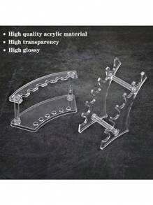 2 件套塑料笔架，6 槽笔架，眉笔架，化妆刷架，适合家庭、学校和办公室使用。坚固、节省空间、现代设计，增强桌面整洁度 - 彩色 - 查看 7