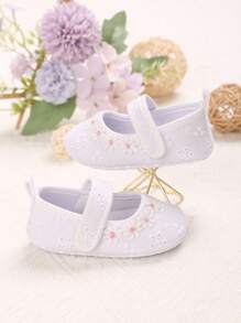 1 Pair Soft-Sole Princess Infant Shoes For Infant Girls Aged 0-1, Spring/Autumn