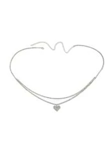 Delicate Heart Shaped Waist Chain Pendant - Body Jewellery Accessories - Silver - View 3