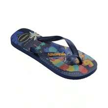 Havaianas Women's Top  Round Toe Sandals |  | Women Flat Sandals - 海軍藍/黃色 - 查看 3
