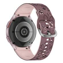 20mm Wacth Strap Compatible With Samsung Galaxy Watch Band 7, 6, 5, 4, Ultra,And FE, 40mm 43mm 44mm 45mm 46mm 47mm,No Gaps Engraved Printed Two-Tone Silicone Strap For Hua Wei Series For Xiao Mi Mi Band Watch Belt,Silicone Strap Suitable For Entertainment,Parties,Walks And Other Gift,Men Women