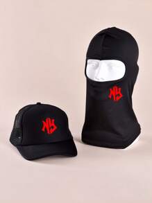 Unisex 2 szt. Mieszany garnitur Moda NY Maska Czapka Oddychająca Wygodna Tkanina Cztery pory roku Uniwersalna Kominiarka Czapka Baseballowa Wiatroszczelna Osłona Przeciwsłoneczna Pyłoszczelna Do Codziennych I Na Zewnątrz Jazda Na Rowerze Sporty