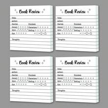 50 页/本书书评便签、自粘便笺、书评卡、便携式阅读日记、创意阅读书签、读者礼物、多种尺寸可选、学校用品、返校 - 白色 - 查看 8