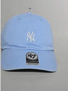 Fabric Baseball Cap: 47 New York  Adjustable Hat Moisture-Wicking & UV Protection  Licensed For Men/Women - 藍色 - 查看 5