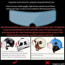 Motorcycle Helmet Visor Film, Anti-Fog And Anti-Rain Nano Coating, Clear Vision - one-size - View 6