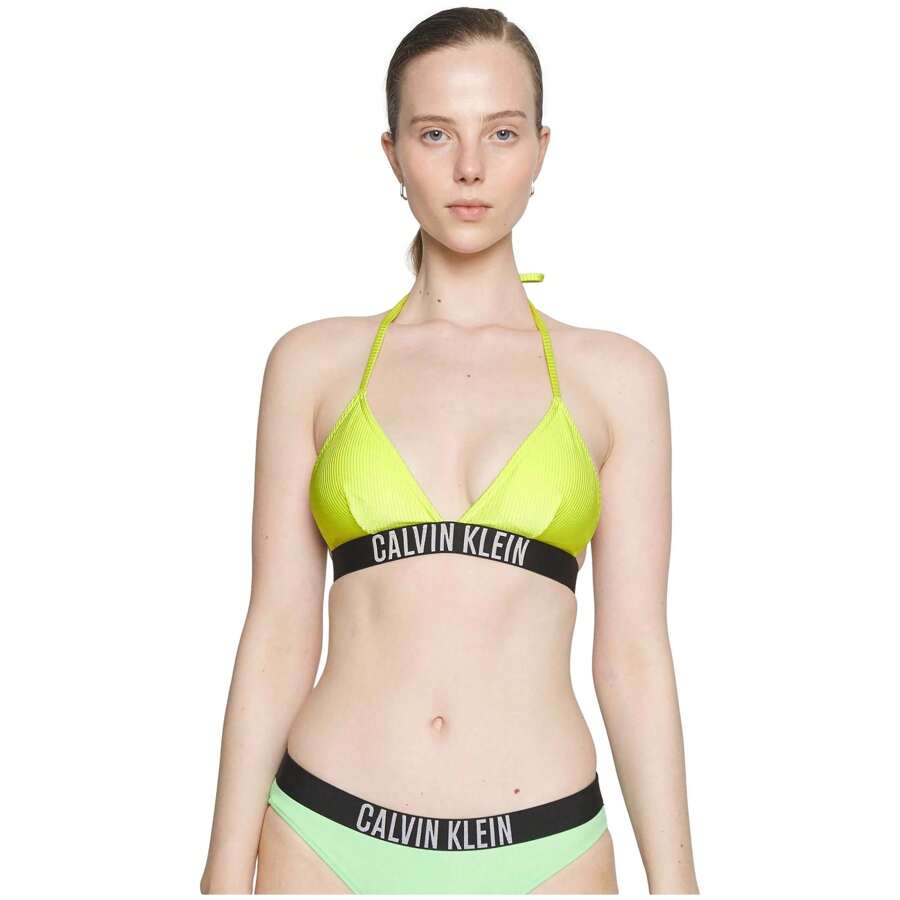 Calvin Klein Intense Power Bikini Top For Women In Yellow - Yellow - View 1
