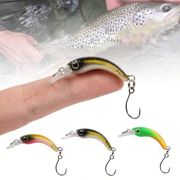 Floating Injured Fishing Lure Micro Lures Artificial Minnow Bait Wobblers For Trout Bass Perch