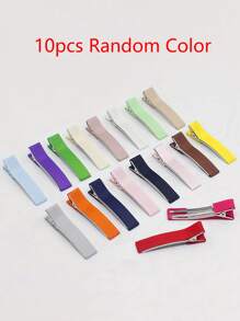 50pcs Polyester Fiber Hairpins In Multiple Colors, 1.88-Inch DIY Handmade Double-Pronged Duckbill Cards With Iron Alloy, Simple Solid Pattern, Suitable For All Seasons, Suitable For Teenagers, Very Suitable For Handcrafting And Outdoor Activities