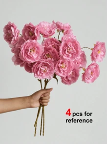 1/3/8 pièces Fleurs artificielles, lotus en soie à 5 têtes, fausse pivoine à tige longue, convient pour le mariage, la cérémonie, la décoration, l'aménagement floral DIY, la décoration intérieure du salon, de la chambre à coucher, de la salle à manger, pivoine artificielle réaliste pour le bureau, le jardin, la fête, la décoration de boutique, la décoration de fête, de vacances - sans contenant, en matière plastique, pour poser sur une table, bouquet de mariée vert intemporel, centre de table romantique, centre de table de table