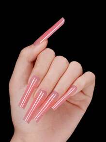 Baoke 288pcs/12 Different Shapes Reusable Nail Film Duckbill Paperless Tray Extension Nail Mold Pointed 3D Design Rectangular False Nails Almond Tip Nail Coffin Mold Set In Box Summer Spring Nails Press On - Clear - View 10