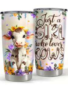 20oz Creative Customized Pattern Stainless Steel Double Layer Insulated Travel Mug, Keeps Hot/Cold, Portable