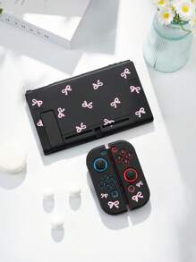 1pc Pink Bow Design Protective Case/Transparent Glitter Protective Shell, Compatible With Switch 2 (2025), Switch 2/Switch NS/Switch OLED/Lite, Accessories Compatible With Switch Console, Full Set Package, Storage Case, Card-Holding Base Case, Best Gift Compatible With Switch Players - Multicolor - View 14
