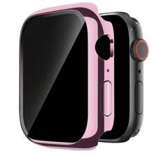 Funda de privacidad compatible con Apple Watch de 46mm, 42mm, 44mm, 45mm, 41mm, 40mm, [antiespionaje] protector de pantalla de vidrio templado, funda dura de PC compatible con Apple Watch Series 10, 9, 8, 7, 6, 5, 4, SE, Ultra/Ultra 2 - multicolor - Ver 24
