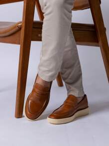Vittorio Latego Casual Leather Sneakers – Sophistication And Comfort For Your Church Party Day - 威士忌酒 - 查看 9